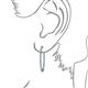 3 - Carisa 1.70 ctw (1.80 mm) Inside Outside Round Aquamarine Eternity Hoop Earrings 