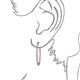 3 - Carisa 1.70 ctw (1.80 mm) Inside Outside Round Pink Tourmaline Eternity Hoop Earrings 