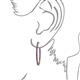 3 - Carisa 1.70 ctw (1.80 mm) Inside Outside Round Amethyst Eternity Hoop Earrings 