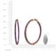 4 - Carisa 1.70 ctw (1.80 mm) Inside Outside Round Amethyst Eternity Hoop Earrings 