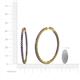 4 - Carisa 1.70 ctw (1.80 mm) Inside Outside Round Iolite Eternity Hoop Earrings 
