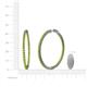 4 - Carisa 2.63 ctw (1.80 mm) Inside Outside Round Peridot Eternity Hoop Earrings 