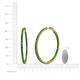 4 - Carisa 1.70 ctw (1.80 mm) Inside Outside Round Natural Emerald Eternity Hoop Earrings 