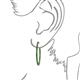 3 - Carisa 1.70 ctw (1.80 mm) Inside Outside Round Natural Emerald Eternity Hoop Earrings 