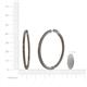 4 - Carisa 2.50 ctw (1.80 mm) Inside Outside Round Smoky Quartz Eternity Hoop Earrings 
