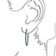 3 - Carisa 3.00 ctw (1.80 mm) Inside Outside Round Blue Diamond Eternity Hoop Earrings 