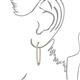 3 - Carisa 2.63 ctw (1.80 mm) Inside Outside Round White Sapphire Eternity Hoop Earrings 