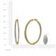 4 - Carisa 2.50 ctw (1.80 mm) Inside Outside Round Lab Grown Diamond Eternity Hoop Earrings 
