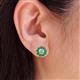 2 - Serena 1.44 ctw (3.00 mm) Round Emerald Jackets Earrings 