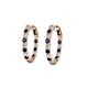 2 - Carisa 0.66 ctw (1.70 mm) Inside Outside Round Blue Sapphire and Natural Diamond Eternity Hoop Earrings 