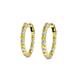 2 - Carisa 0.64 ctw (1.70 mm) Inside Outside Round Yellow Sapphire and Natural Diamond Eternity Hoop Earrings 