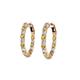 2 - Carisa 0.58 ctw (1.70 mm) Inside Outside Round Citrine and Natural Diamond Eternity Hoop Earrings 