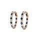 2 - Carisa 0.64 ctw (1.70 mm) Inside Outside Round Blue Diamond and Natural Diamond Eternity Hoop Earrings 