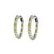 2 - Carisa 0.64 ctw (1.70 mm) Inside Outside Round Yellow Diamond and Natural Diamond Eternity Hoop Earrings 