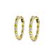 2 - Carisa 0.64 ctw (1.70 mm) Inside Outside Round Yellow Diamond and Natural Diamond Eternity Hoop Earrings 