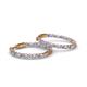 2 - Carisa 1.80 ctw (2.30 mm) Inside Outside Round Tanzanite and Natural Diamond Eternity Hoop Earrings 