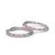 2 - Carisa 10.90 ctw (2.30 mm) Inside Outside Round Pink Tourmaline and Natural Diamond Eternity Hoop Earrings 