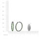 4 - Carisa 1.95 ctw (2.30 mm) Inside Outside Round Green Garnet and Natural Diamond Eternity Hoop Earrings 