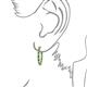 3 - Carisa 1.95 ctw (2.30 mm) Inside Outside Round Green Garnet and Natural Diamond Eternity Hoop Earrings 