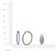 4 - Carisa 1.80 ctw (2.30 mm) Inside Outside Round Blue Topaz and Natural Diamond Eternity Hoop Earrings 