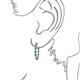 3 - Carisa 1.50 ctw (2.30 mm) Inside Outside Round Emerald and Natural Diamond Eternity Hoop Earrings 