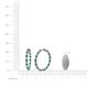 4 - Carisa 1.50 ctw (2.30 mm) Inside Outside Round Emerald and Natural Diamond Eternity Hoop Earrings 