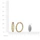 4 - Carisa 1.90 ctw (2.30 mm) Inside Outside Round Yellow Sapphire and Natural Diamond Eternity Hoop Earrings 