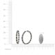 4 - Carisa 1.80 ctw (2.30 mm) Inside Outside Round Smoky Quartz and Natural Diamond Eternity Hoop Earrings 
