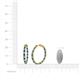4 - Carisa 1.90 ctw (2.30 mm) Inside Outside Round Blue Diamond and Natural Diamond Eternity Hoop Earrings 