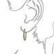 3 - Carisa 2.05 ctw (2.30 mm) Inside Outside Round Green Garnet and Natural Diamond Eternity Hoop Earrings 