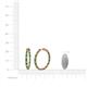 4 - Carisa 2.05 ctw (2.30 mm) Inside Outside Round Green Garnet and Natural Diamond Eternity Hoop Earrings 