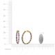 4 - Carisa 1.60 ctw (2.30 mm) Inside Outside Round Amethyst and Natural Diamond Eternity Hoop Earrings 