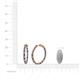 4 - Carisa 1.60 ctw (2.30 mm) Inside Outside Round Iolite and Natural Diamond Eternity Hoop Earrings 