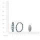 4 - Carisa 2.00 ctw (2.30 mm) Inside Outside Round Blue Diamond and Natural Diamond Eternity Hoop Earrings 