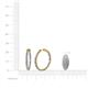 4 - Carisa 1.90 ctw (2.30 mm) Inside Outside Round Tanzanite and Lab Grown Diamond Eternity Hoop Earrings 