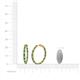 4 - Carisa 2.05 ctw (2.30 mm) Inside Outside Round Green Garnet and Lab Grown Diamond Eternity Hoop Earrings 