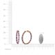 4 - Carisa 1.60 ctw (2.30 mm) Inside Outside Round Amethyst and Lab Grown Diamond Eternity Hoop Earrings 