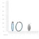 4 - Carisa 1.90 ctw (2.30 mm) Inside Outside Round Blue Topaz and Lab Grown Diamond Eternity Hoop Earrings 