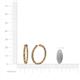 4 - Carisa 1.60 ctw (2.30 mm) Inside Outside Round Citrine and Lab Grown Diamond Eternity Hoop Earrings 