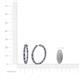 4 - Carisa 1.60 ctw (2.30 mm) Inside Outside Round Iolite and Lab Grown Diamond Eternity Hoop Earrings 