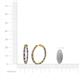 4 - Carisa 1.60 ctw (2.30 mm) Inside Outside Round Iolite and Lab Grown Diamond Eternity Hoop Earrings 