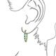 3 - Carisa 1.60 ctw (2.30 mm) Inside Outside Round Emerald and Lab Grown Diamond Eternity Hoop Earrings 