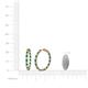 4 - Carisa 1.60 ctw (2.30 mm) Inside Outside Round Emerald and Lab Grown Diamond Eternity Hoop Earrings 
