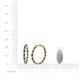 4 - Carisa 1.95 ctw (2.30 mm) Inside Outside Round Black Diamond and Lab Grown Diamond Eternity Hoop Earrings 