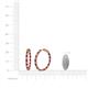 4 - Carisa 1.95 ctw (2.30 mm) Inside Outside Round Ruby and Lab Grown Diamond Eternity Hoop Earrings 
