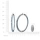 4 - Carisa 4.73 ctw (2.70 mm) Inside Outside Round Aquamarine Eternity Hoop Earrings 