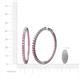 4 - Carisa 4.73 ctw (2.70 mm) Inside Outside Round Pink Tourmaline Eternity Hoop Earrings 