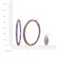 4 - Carisa 4.73 ctw (2.70 mm) Inside Outside Round Iolite Eternity Hoop Earrings 