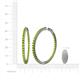 4 - Carisa 7.22 ctw (2.70 mm) Inside Outside Round Peridot Eternity Hoop Earrings 
