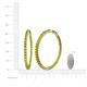 4 - Carisa 7.22 ctw (2.70 mm) Inside Outside Round Peridot Eternity Hoop Earrings 